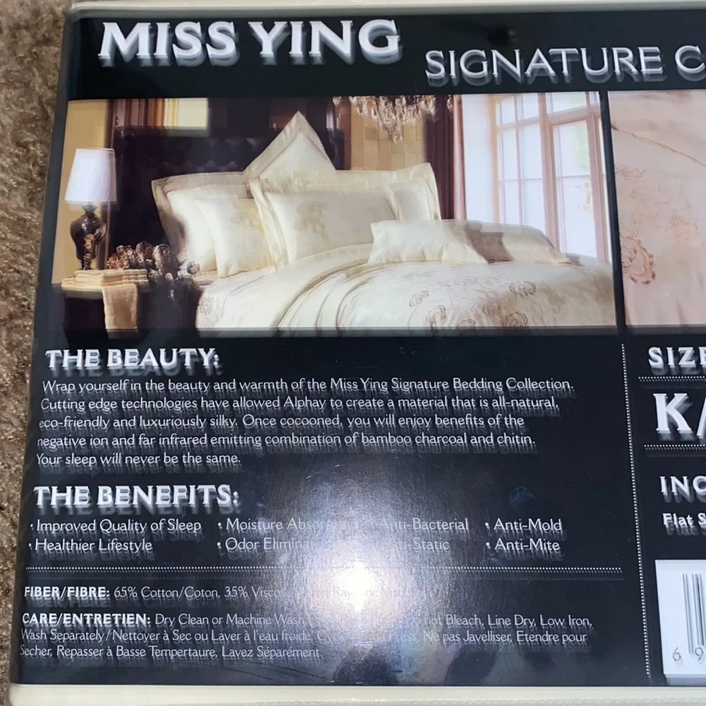 Miss Ying flat sheets and 2 pillow shams - Picture 3 of 6